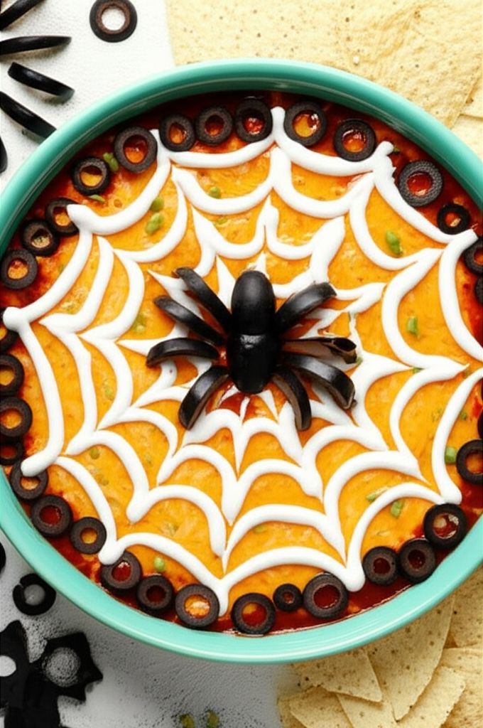 Halloween Spiderweb Layered Dip