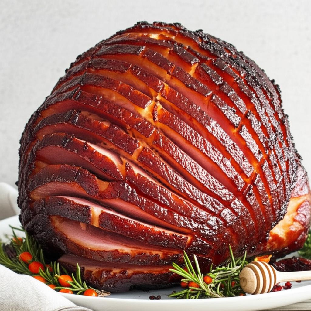 Horseradish and Honey-Glazed Ham