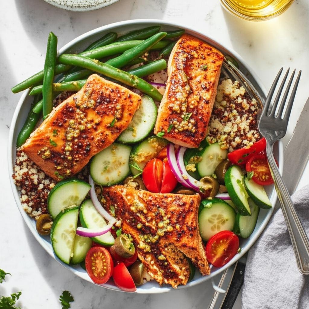 Hot Honey Salmon Bowls
