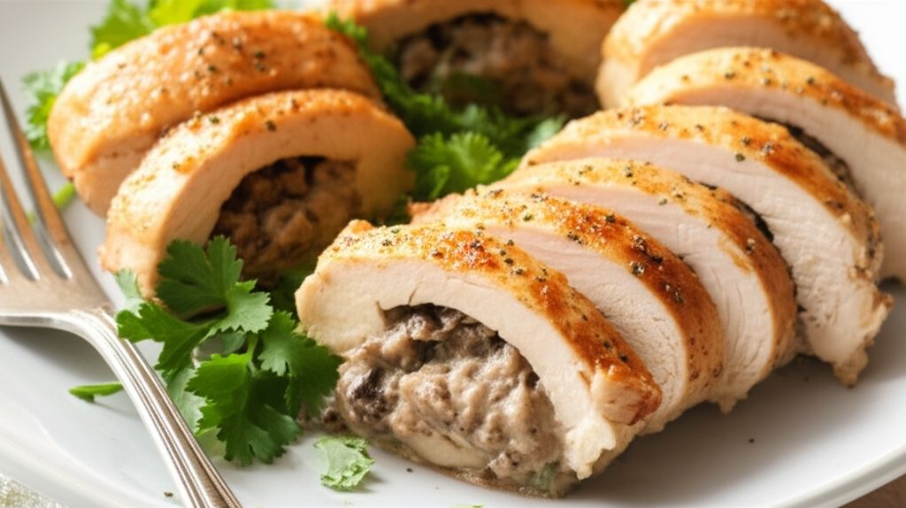 Keto Mushroom-Stuffed Chicken Breasts