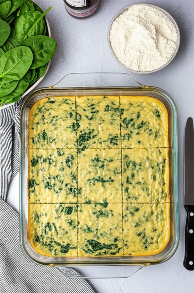 Keto Spinach Squares