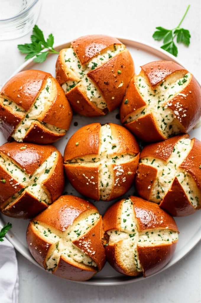 Korean-Style Cream Cheese Garlic Bread