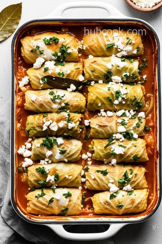 Lamb and Rice Stuffed Cabbage Rolls