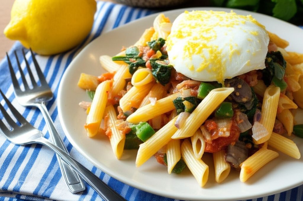 Lemon Ricotta Pasta with Vegetables