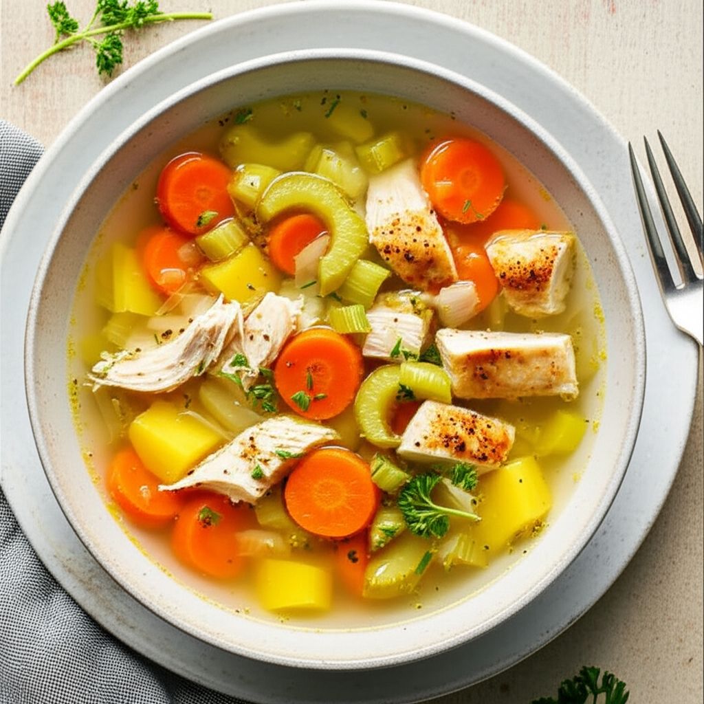 Low-Carb Chicken Vegetable Soup
