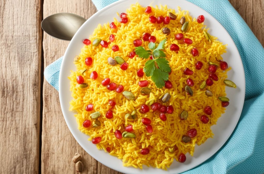 Middle Eastern Rice Pilaf with Pomegranate