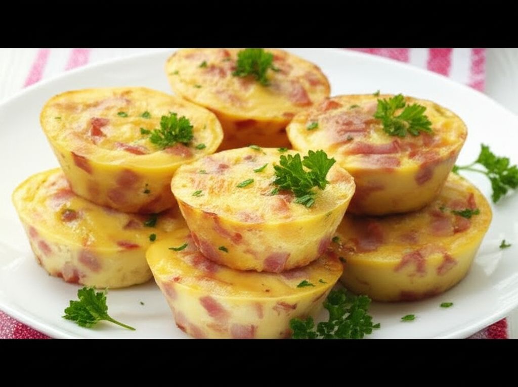 Mini Ham and Swiss Frittatas