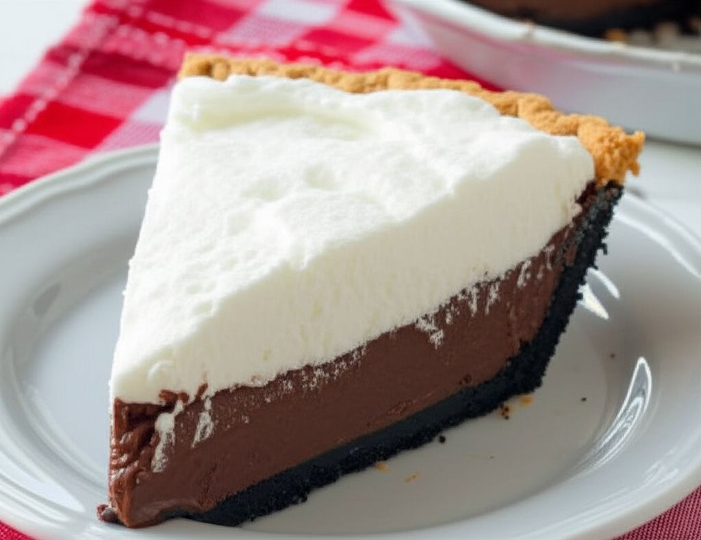 No-Bake Dark Chocolate Cream Pie