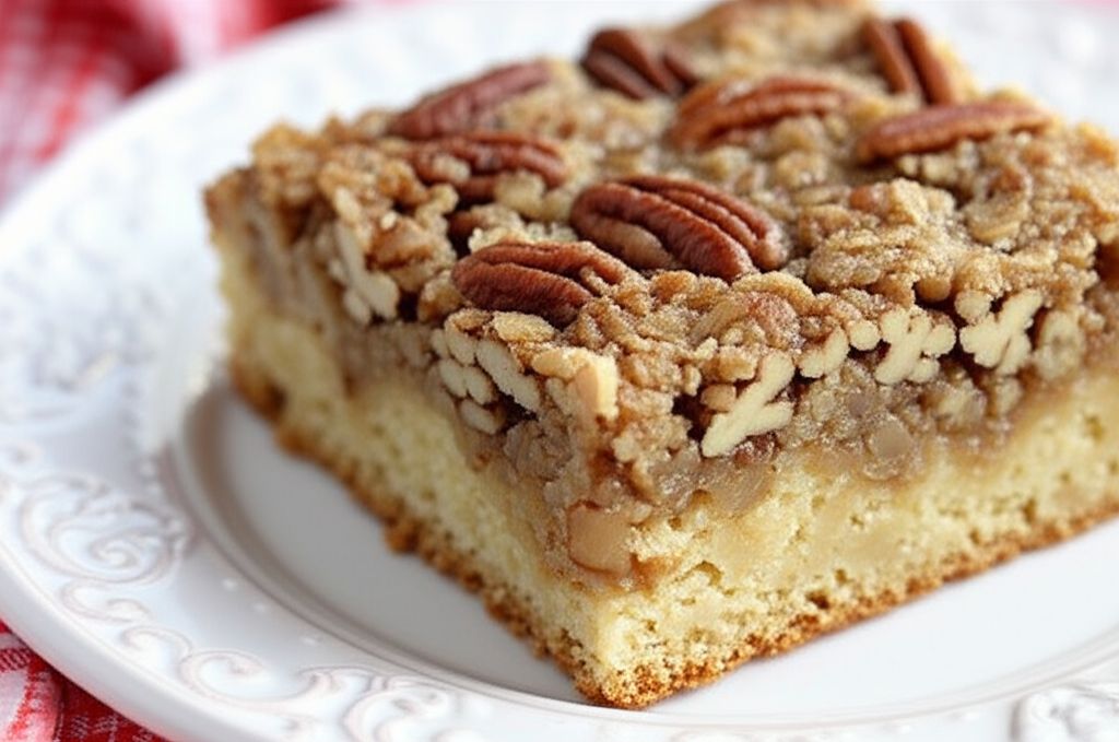 Oatmeal Coffee Cake with Pecan Streusel