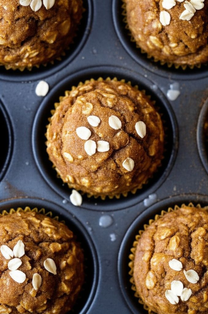 October Oatmeal Pumpkin Muffins