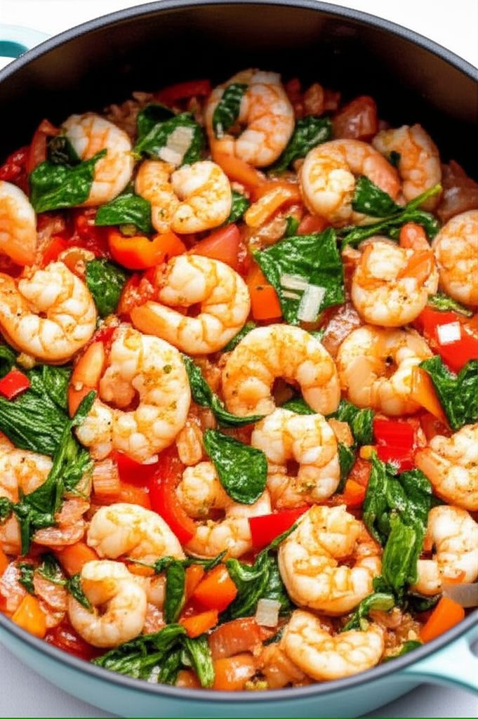 One Pot Mediterranean Shrimp and Vegetables