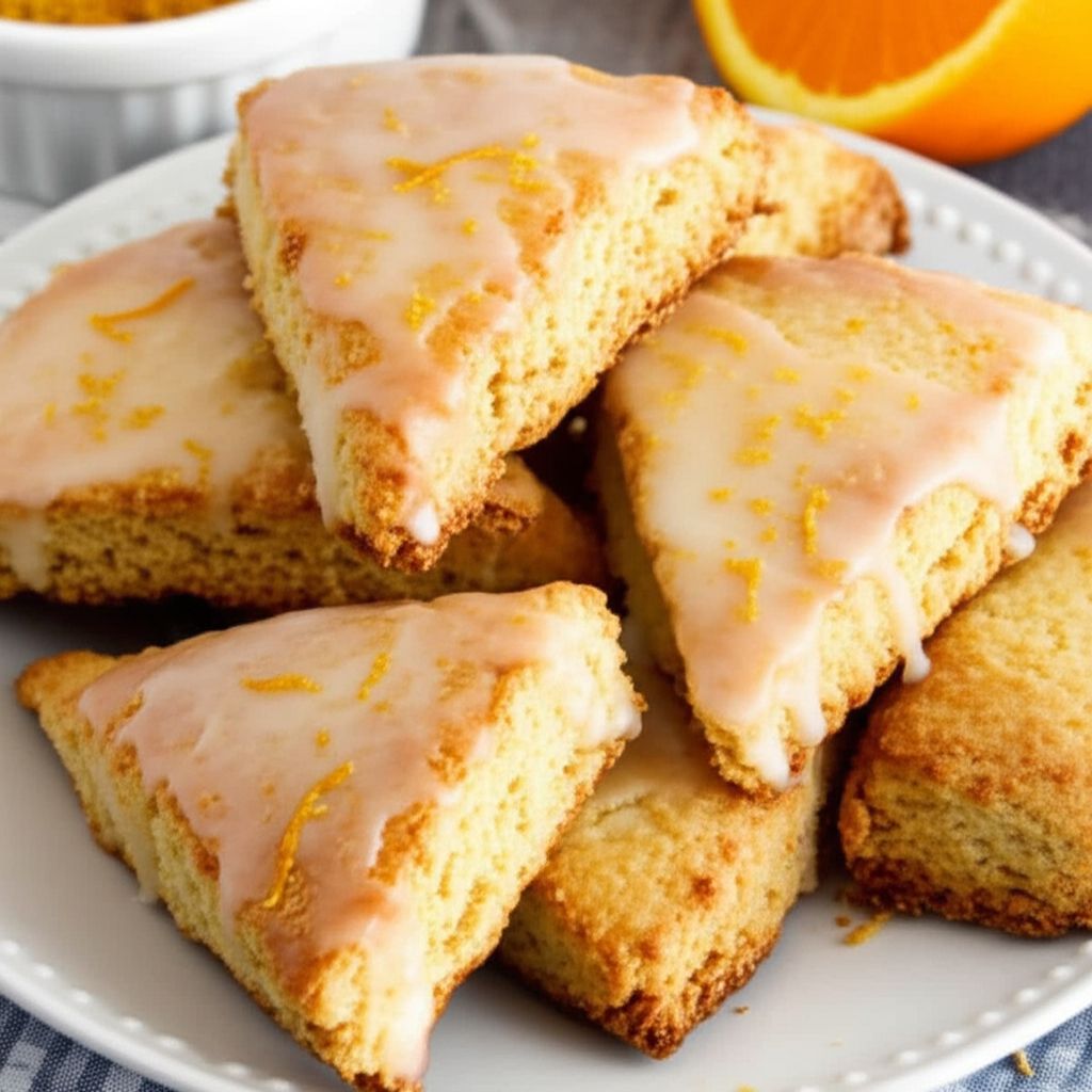 Orange Scones with Orange Glaze