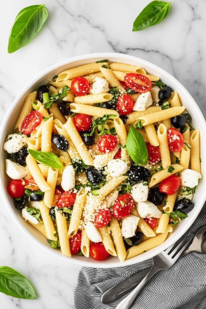 Penne, Tomato, and Mozzarella Salad