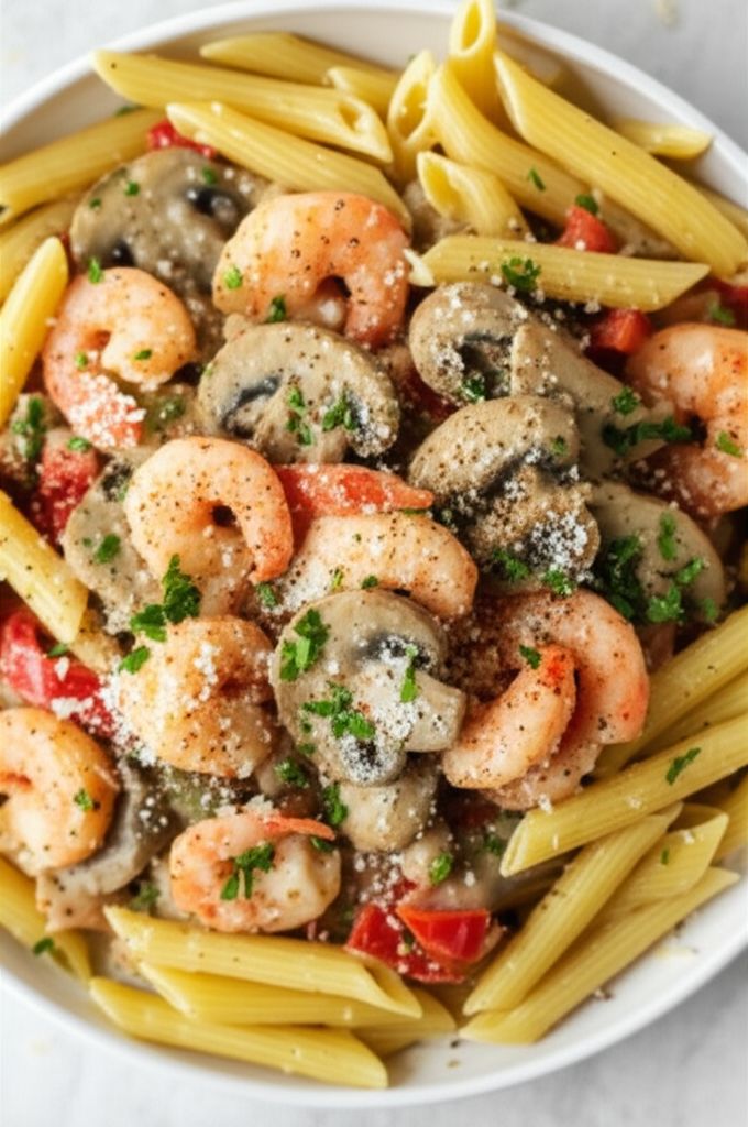 Peppered Shrimp Alfredo