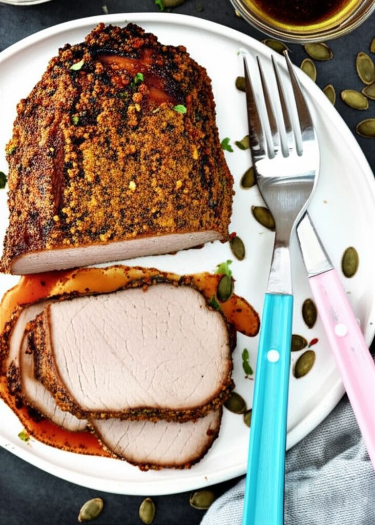 Pumpkin Seed-Crusted Pork Tenderloin Roast