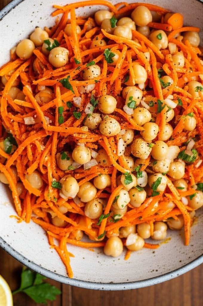 Quick and Easy Carrot and Chickpea Salad