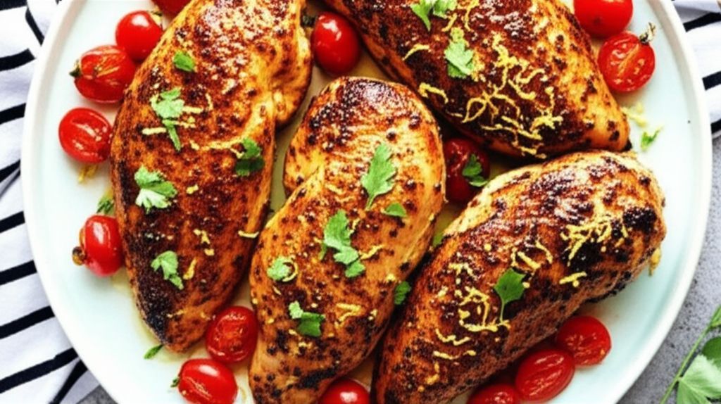 Roasted Balsamic Chicken with Baby Tomatoes