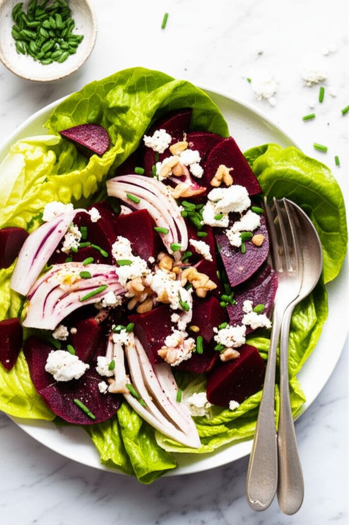 Roasted Beet, Goat Cheese and Fennel Salad