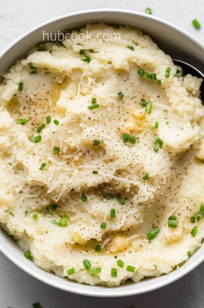 Rockin' Good Smashed Cauliflower with Garlic
