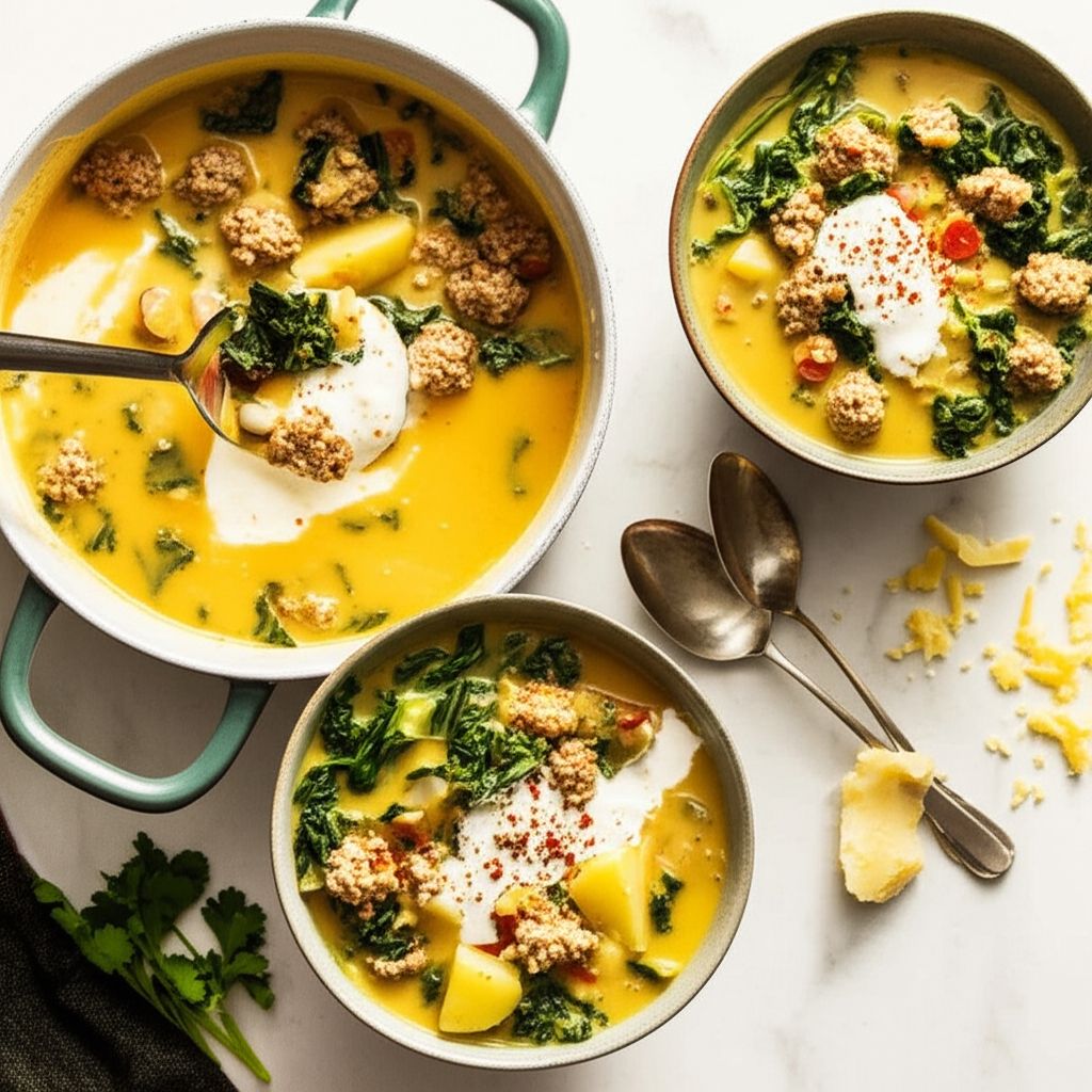 Sausage, Potato and Kale Soup