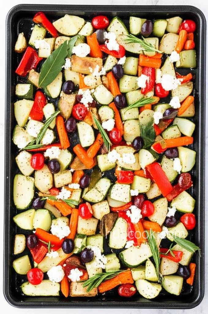 Sheet Pan Vegetable Dinner with Feta