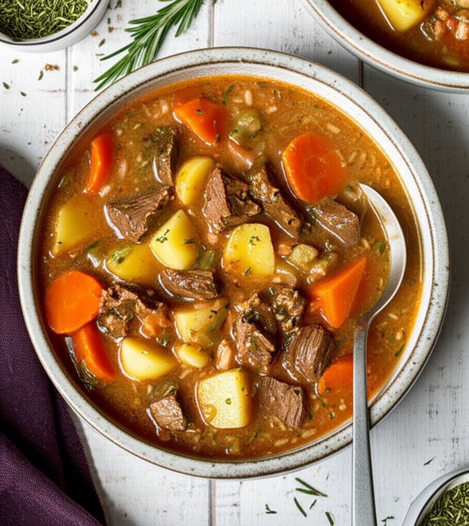 Slow Cooker Beef Barley Soup