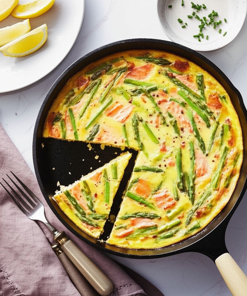 Smoked Salmon-Asparagus Frittata