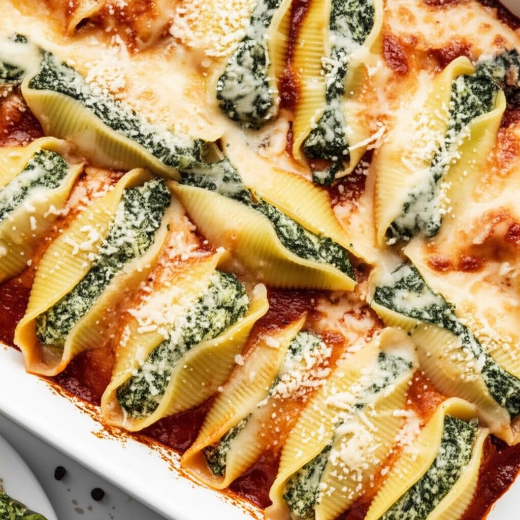 Spinach and Cheese Stuffed Pasta Shells