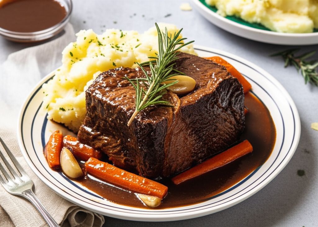 Stove Pot Roast With Mashed Potatoes