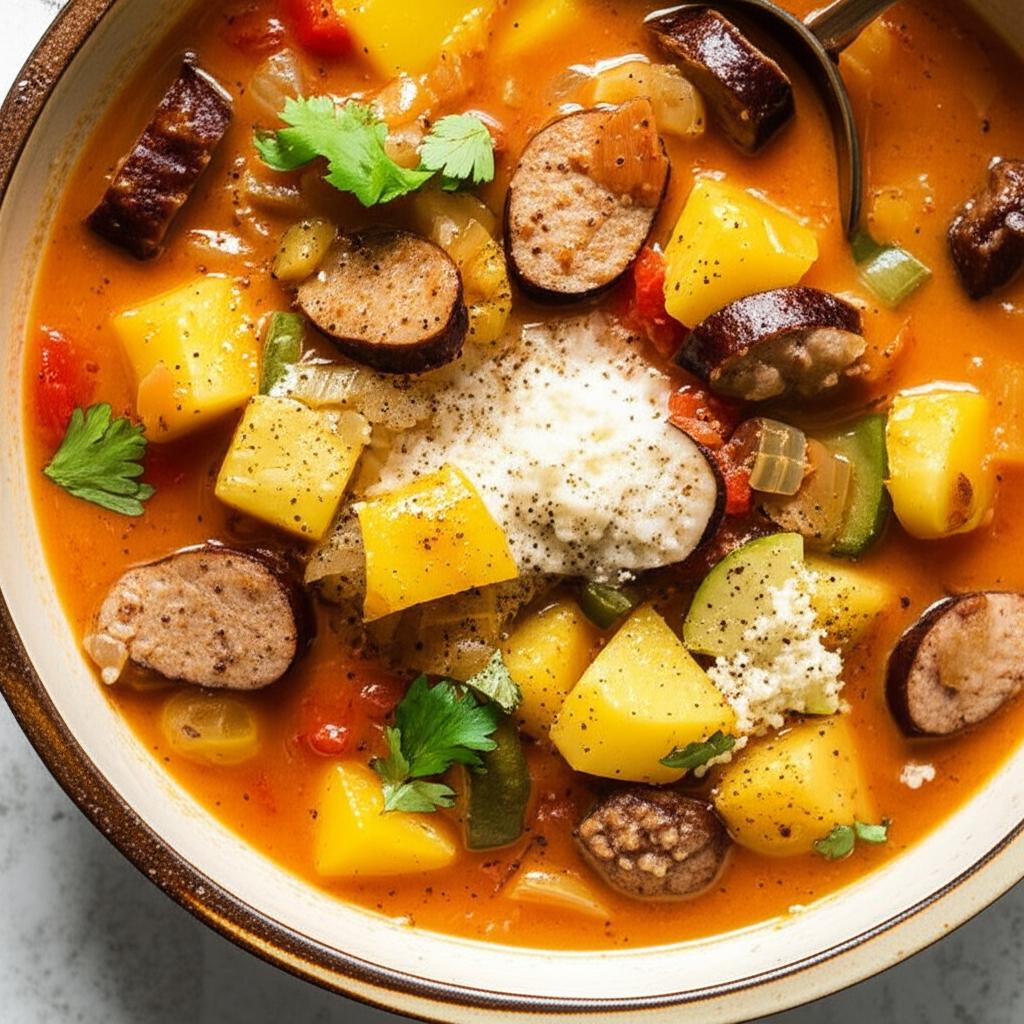 Summer Squash and Sausage Stew