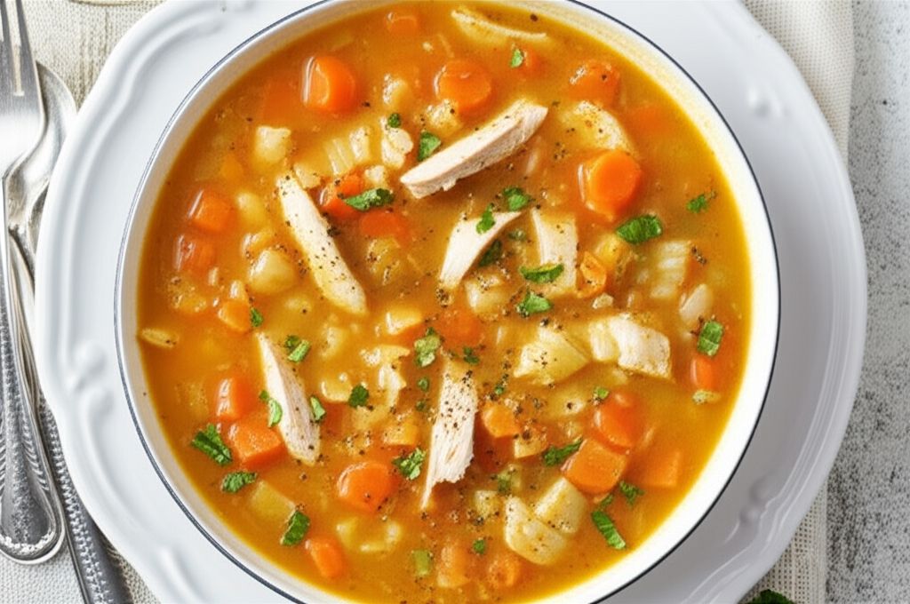 Tarragon Chicken and Rice Soup