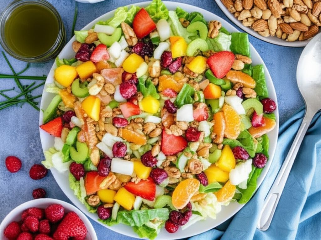 The Really Good Salad Recipe with Pieces of Fruit