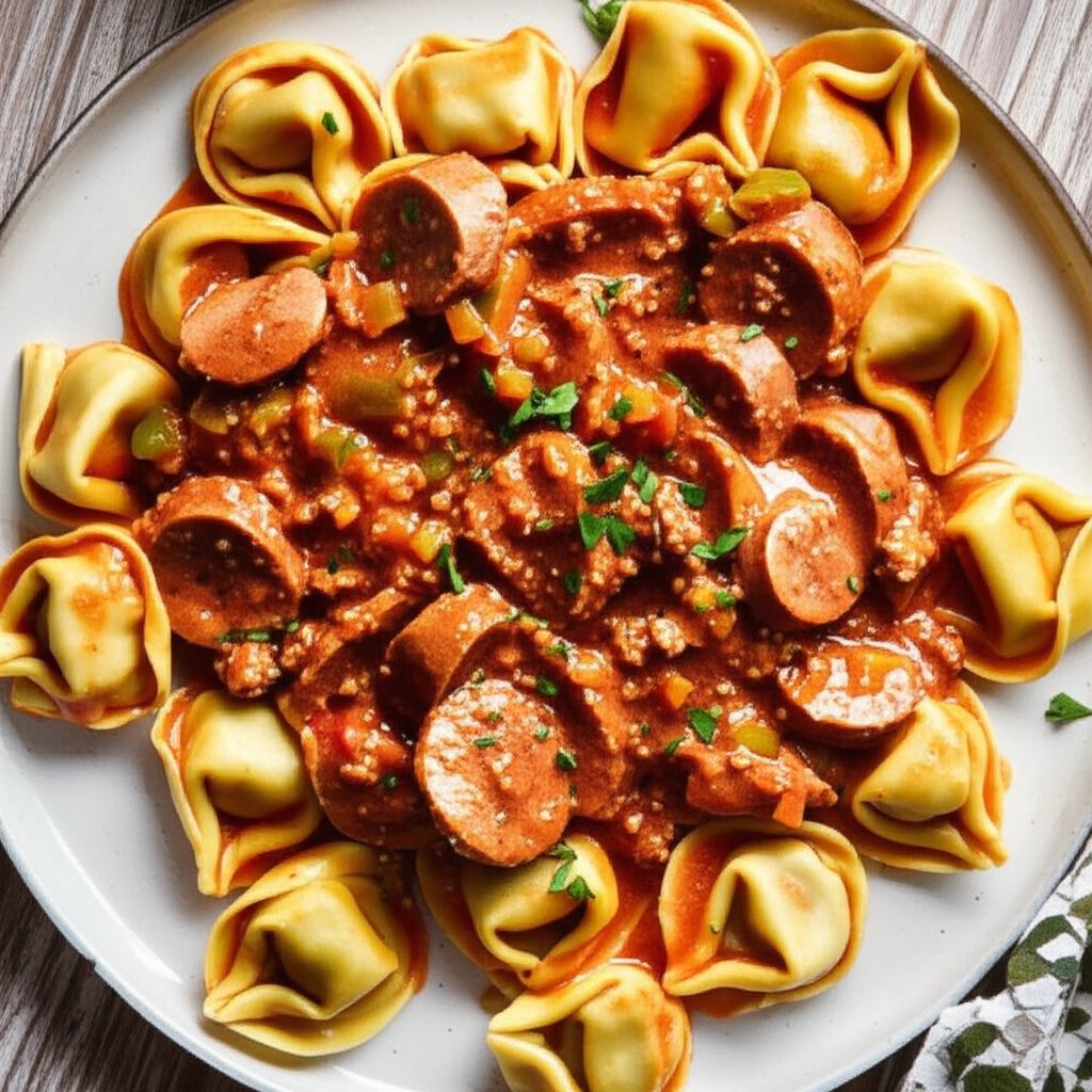 Tortellini with Sausage and Peppers