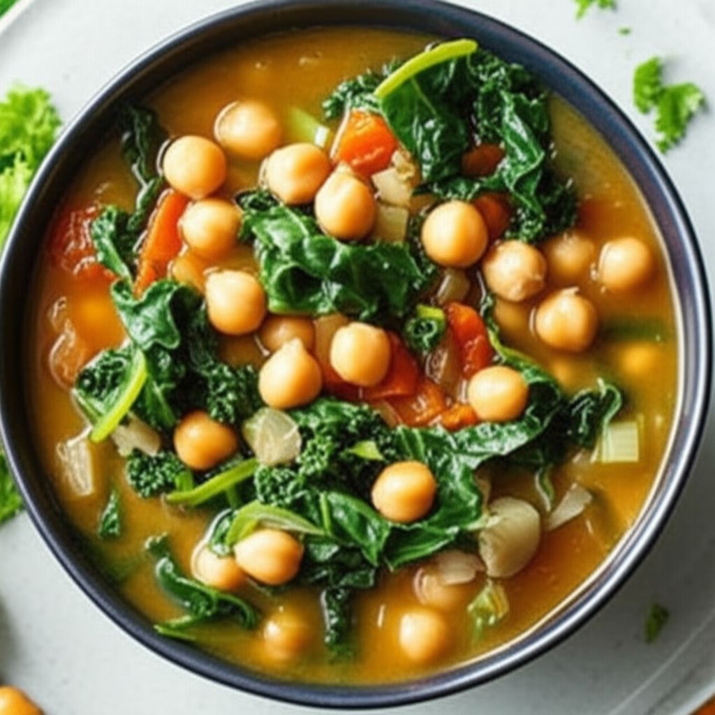 Vegan Kale and Chickpea Soup