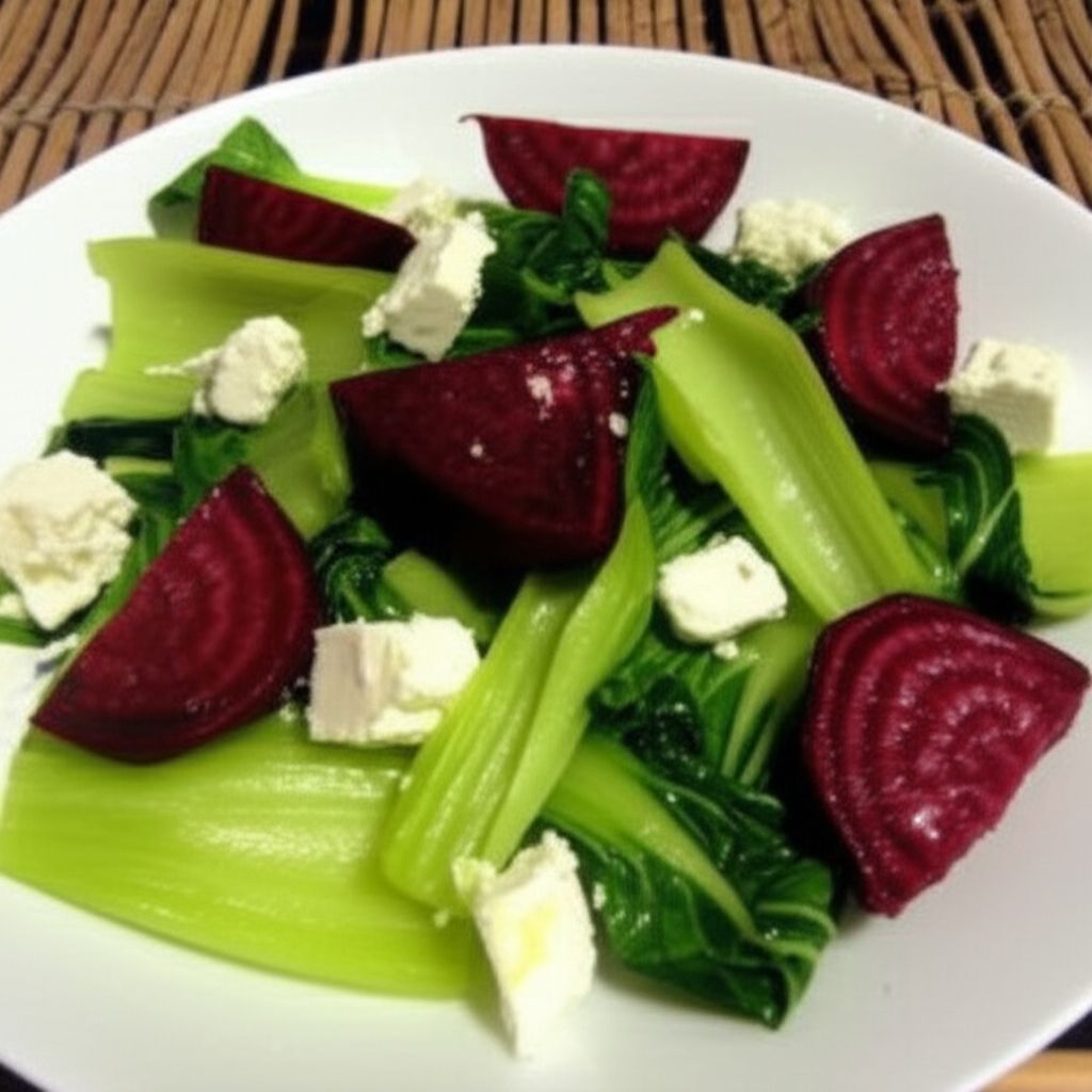 Warm Bok Choy, Beet and Feta Salad