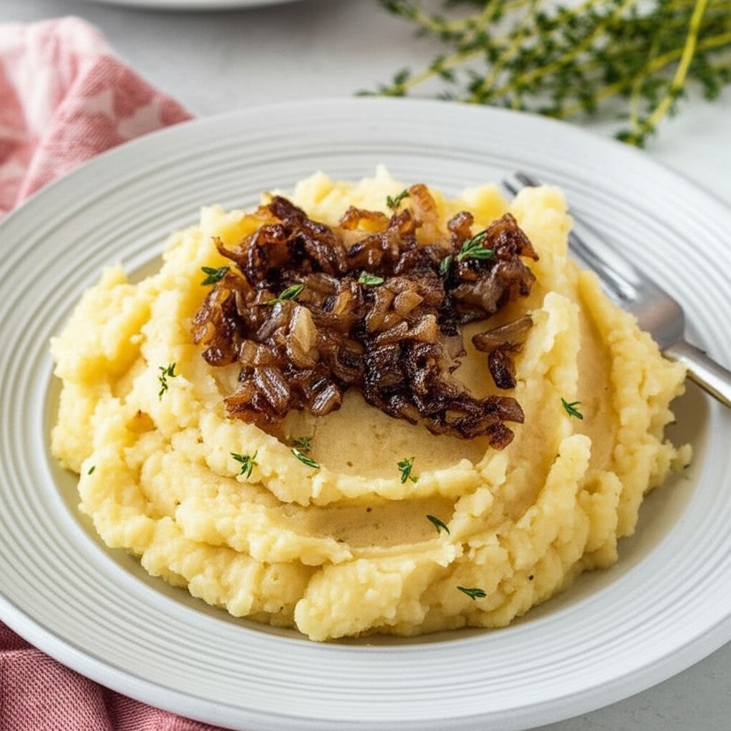 Yukon Gold Mashed Potatoes with Roasted Shallots