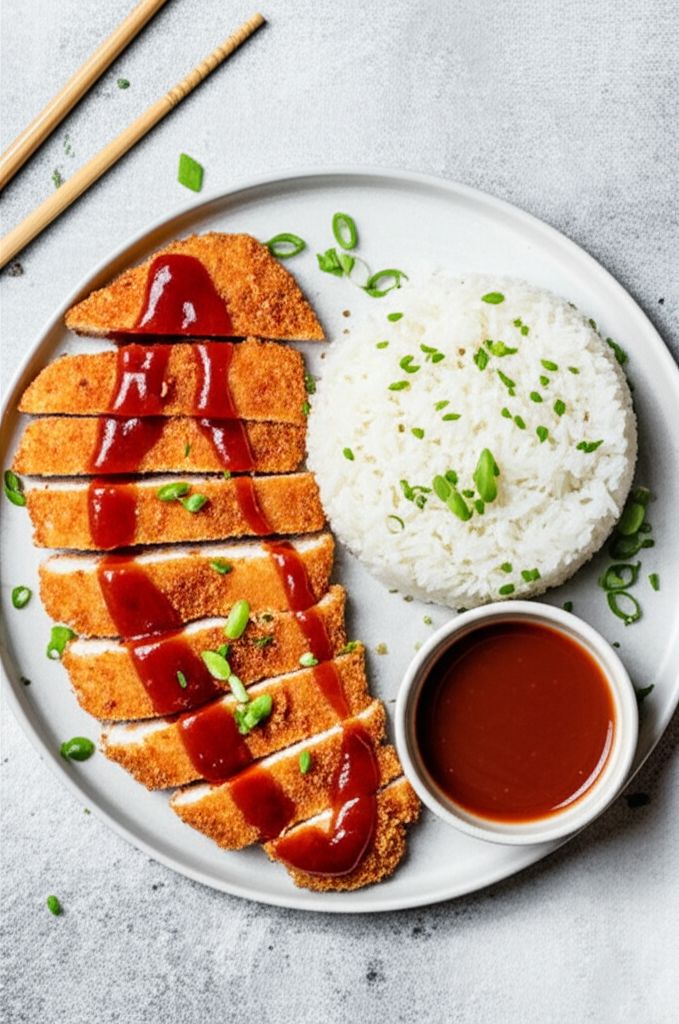 Air Fryer Chicken Katsu with Homemade Katsu Sauce