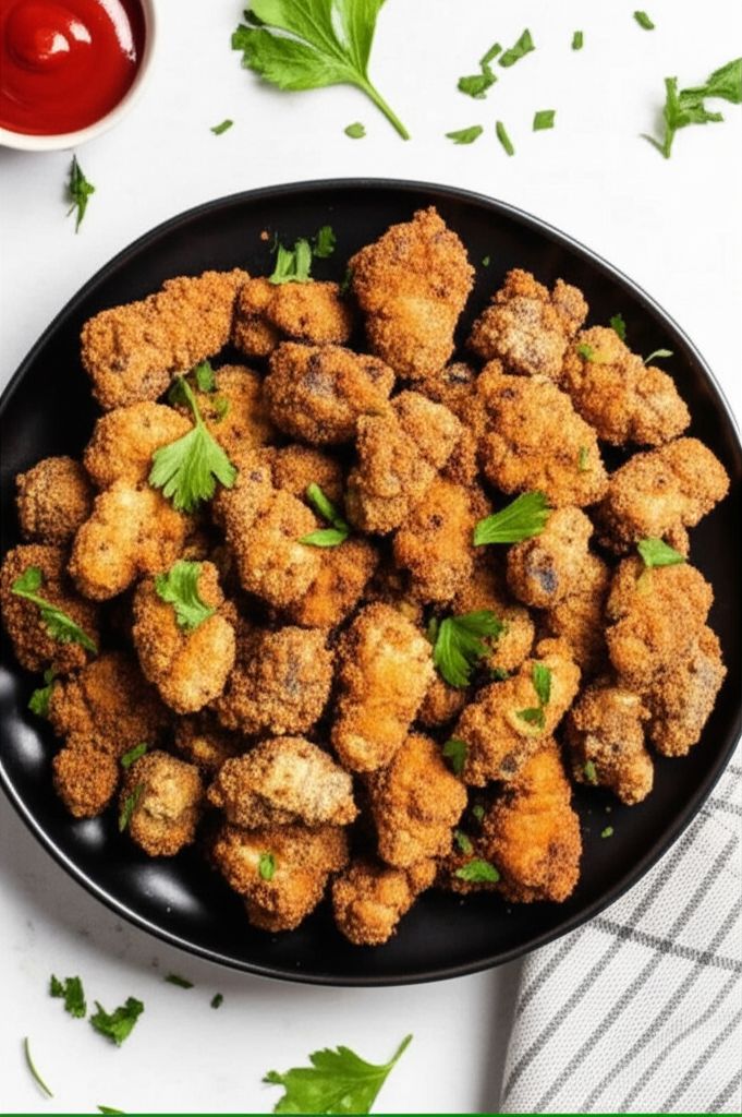 Air-Fried Popcorn Chicken Gizzards