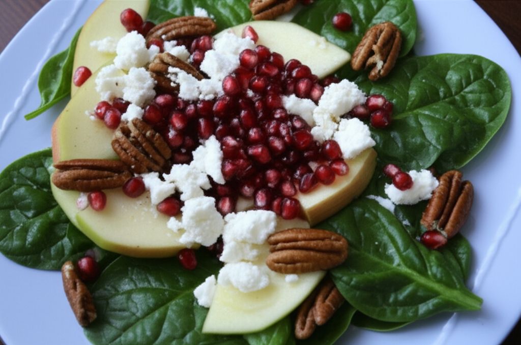 Apple, Pomegranate, and Pecan Salad