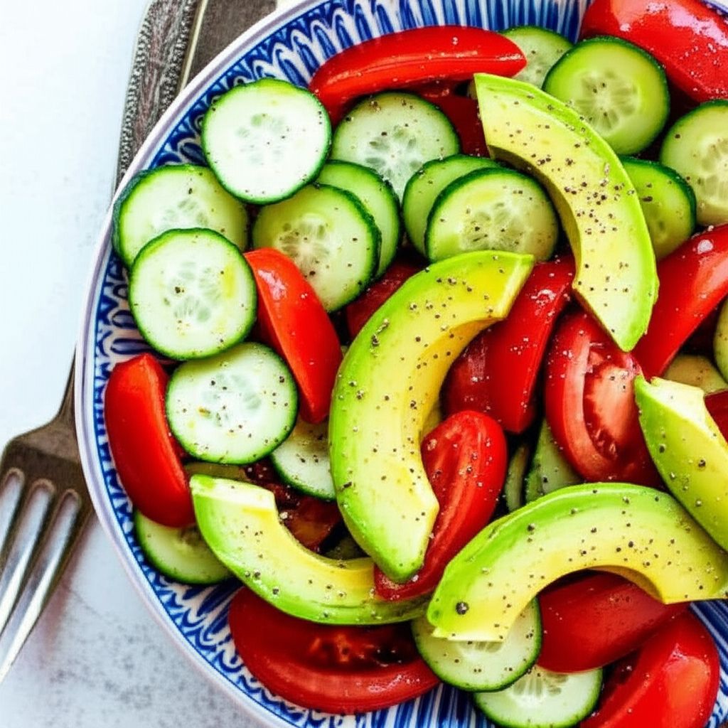 Avocado Tomato Salad with Cucumbers