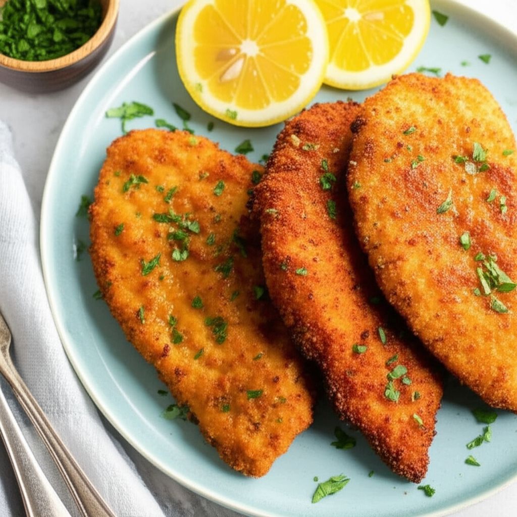 Baked Chicken Schnitzel