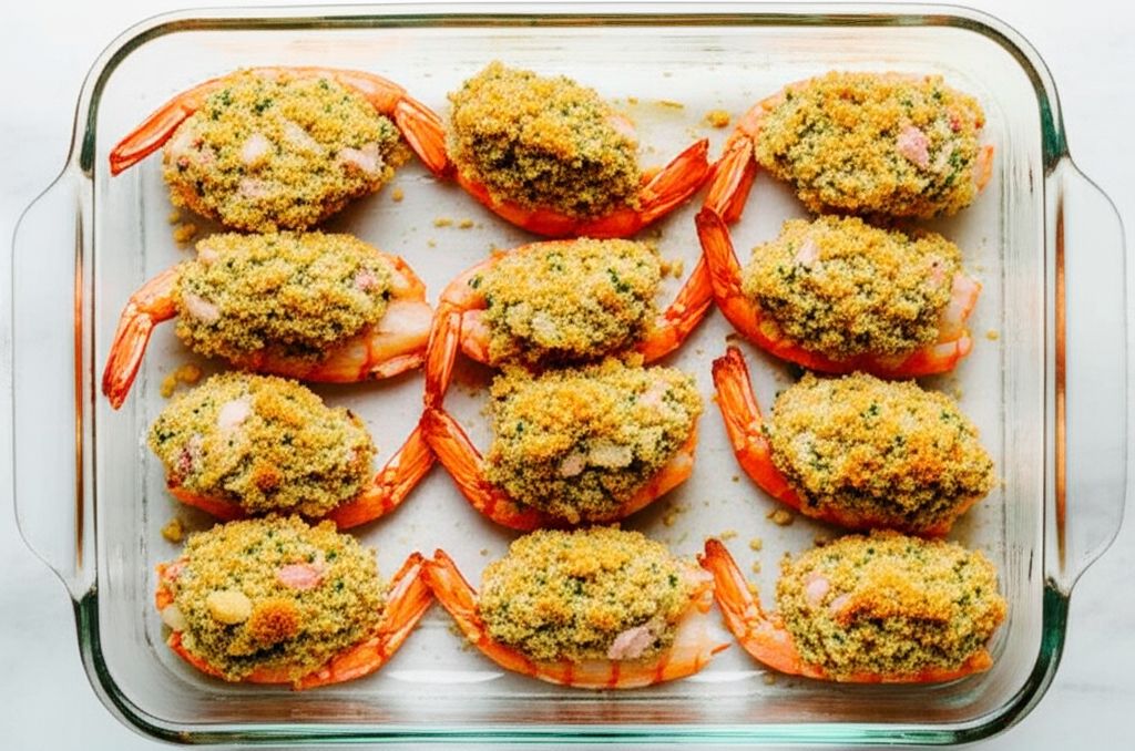 Baked Stuffed Shrimp with Ritz Crackers