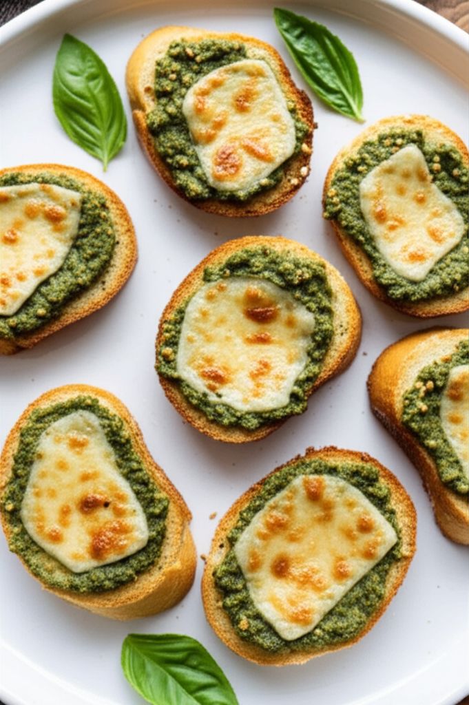 Basil Pesto Bread Rounds