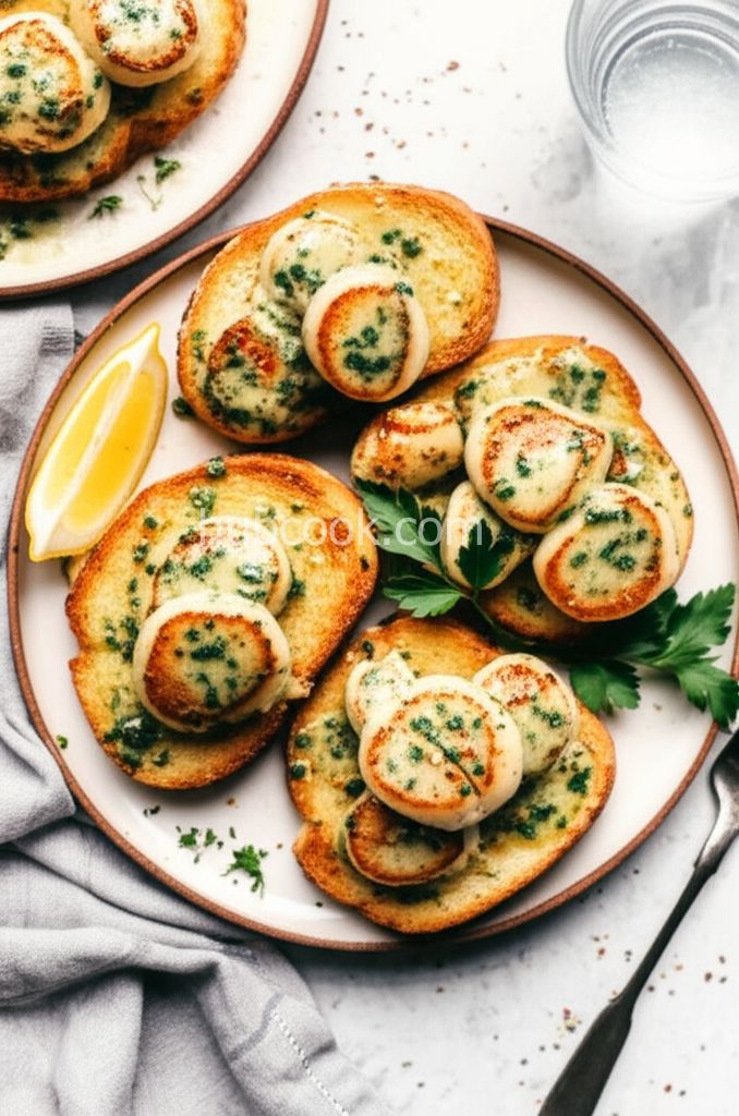 Bay Scallops with Garlic Parsley Butter Sauce