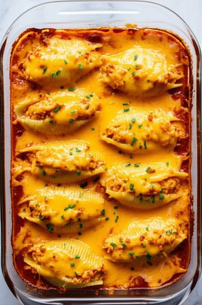 Buffalo Chicken Stuffed Shells