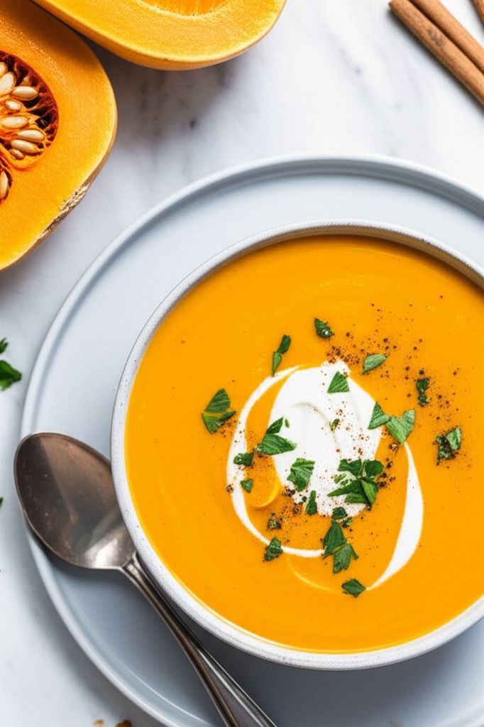 Butternut and Acorn Squash Soup