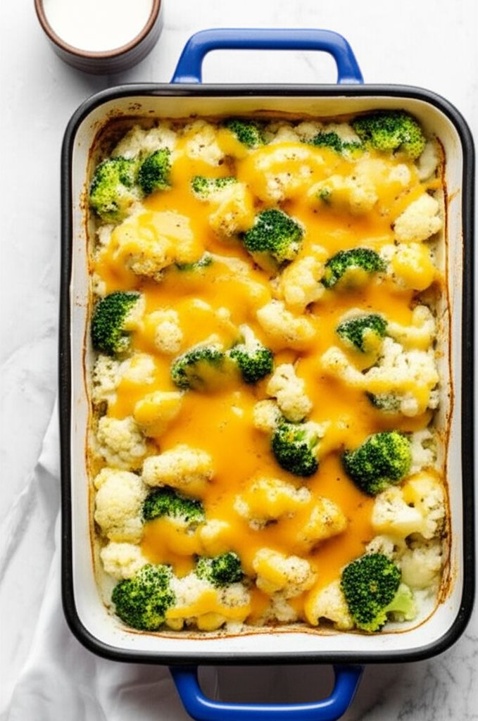 Cauliflower and Broccoli Bake