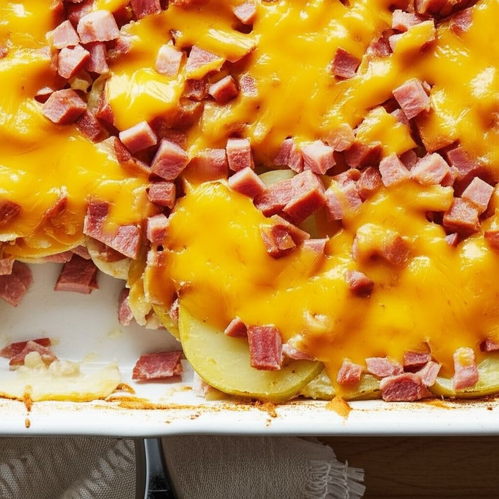 Cheesy Scalloped Potatoes and Ham