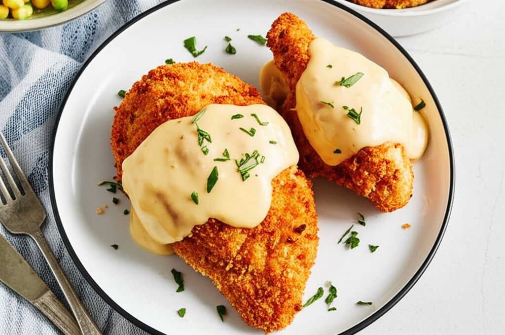 Chicken Cordon Bleu with Dijon Cream Sauce