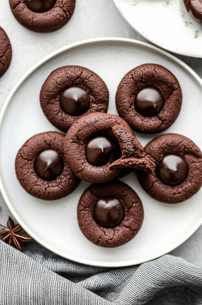 Chocolate Thumbprint Cookies